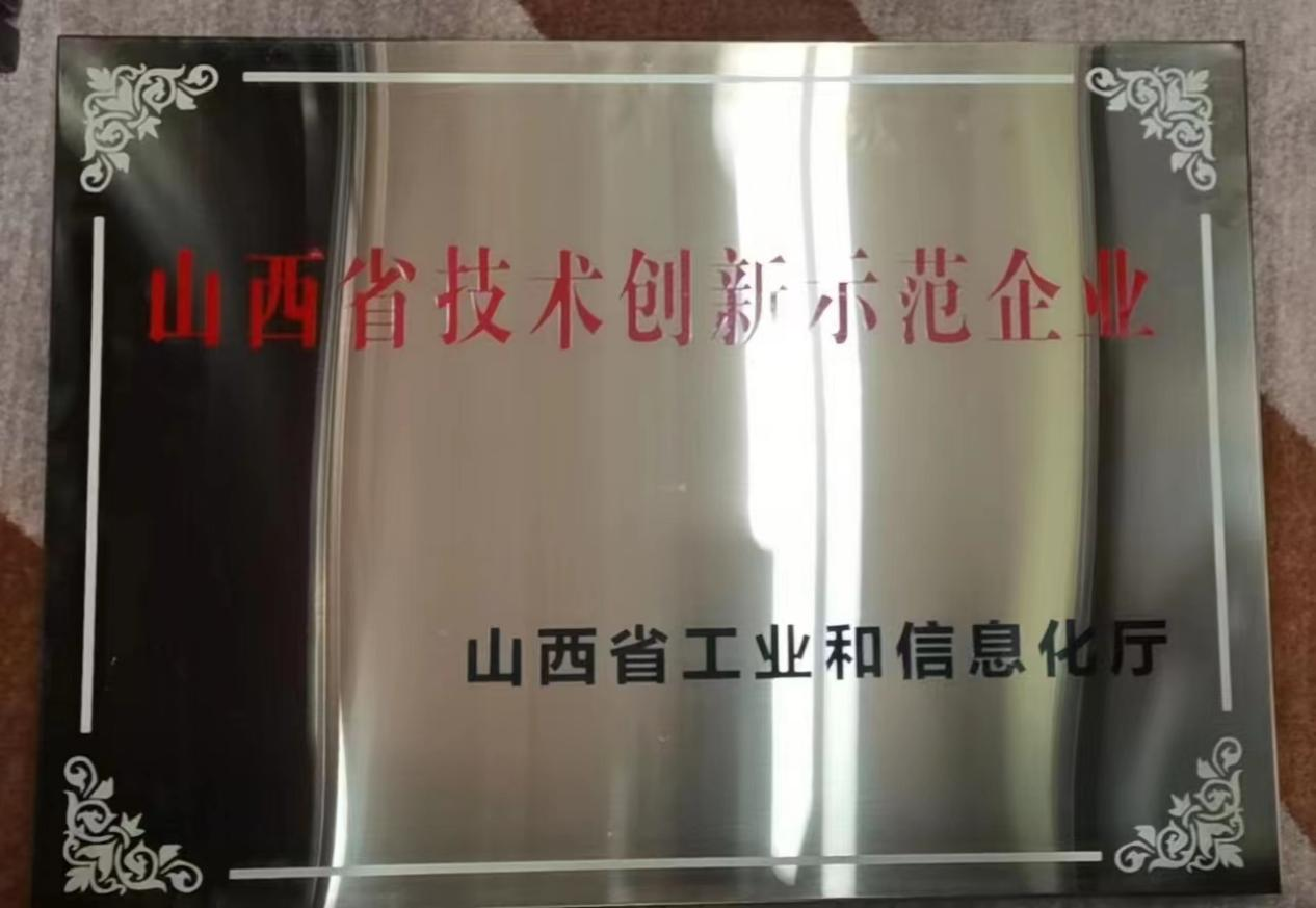 巅峰国际官网荣获 “山西省技术创新示范企业”